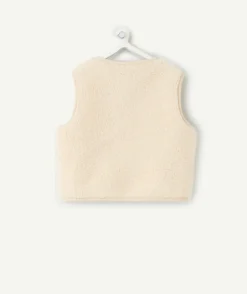 Veste sans manches bébé garçon beige réversible