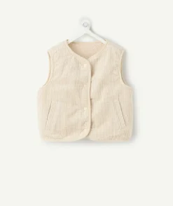 Veste sans manches bébé garçon beige réversible