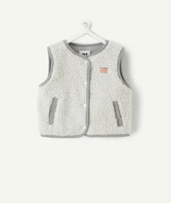 Veste sans manches bébé garçon sherpa réversible