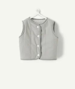 Veste sans manches bébé garçon sherpa réversible