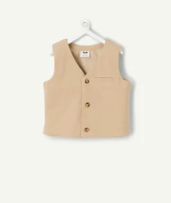 Veste sans manches beige bébé garçon