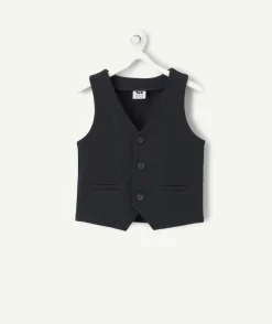 Veste sans manches bleu marine garçon