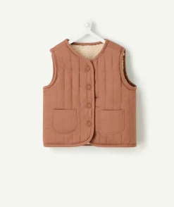 Veste sans manches réversible bébé garçon marron
