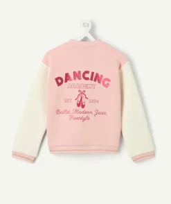 Veste teddy fille rose imprimé